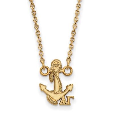 Delta Gamma Extra Small Pendant with 18 Inch Chain Gold-plated Silver GP039DG-18, MPN: GP039DG-18, …