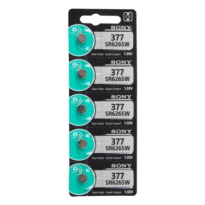 Type 377 SONY Watch Battery Tear Strip Pack of 5 SWB377, MPN: SWB377, 8562019607