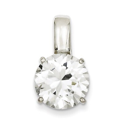 Round Diamond Pendant Sterling Silver QP12, MPN: QP12, 883957958231