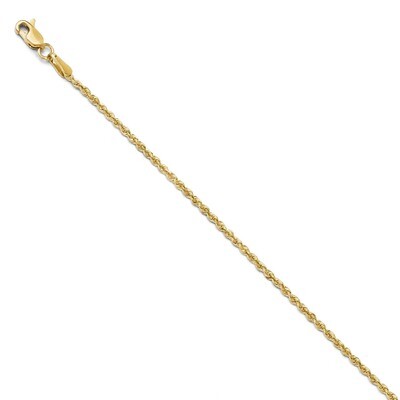 Leslie&#39;s 1.75mm Diamond Cut Rope Chain 9 Inch - 10k Gold HB-8000-9, MPN: 8000-9, 886774546261