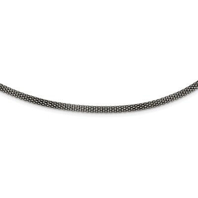 18 Inch Antiqued 4.5mm Corona Chain Necklace Sterling Silver QG5374-18, MPN: QG5374-18, 886774021911