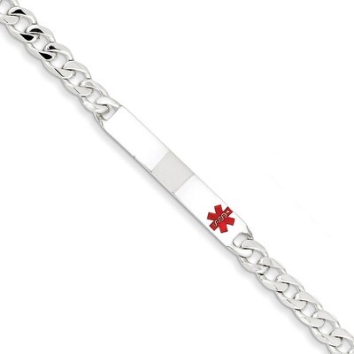 8.5 Inch Medical Curb Link ID Bracelet Sterling Silver Polished XSM167-8.5, MPN: XSM167-8.5, 883957…
