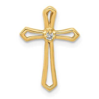 Cross Pendant 14k Gold AA Diamond PM5019-002-YA, MPN: PM5019-002-YA, 883957984490