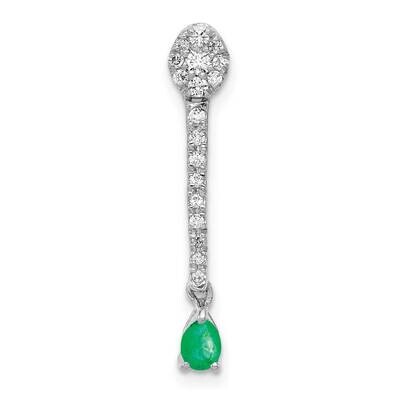 Teardrop Emerald Fancy Pendant 14k White Gold Diamond PM3882-EM-030-WA, MPN: PM3882-EM-030-WA, 8839…