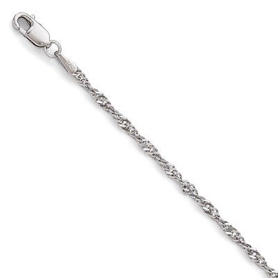 Leslie&#39;s Singapore Chain 16 Inch - 14k White Gold HB-4076-16, MPN: 4076-16, 886774965390