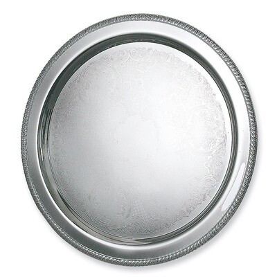 Silver-plated 20 Round Fancy Edge Tray GM1959, MPN: GM1959, 15227823400