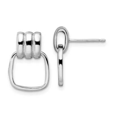 Post Dangle Earrings Sterling Silver Rhodium-Plated Polished QE16013, MPN: QE16013, 196904150573