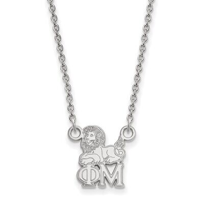 Phi Mu Extra Small Pendant with 18 Inch Chain Sterling Silver SS039PHM-18, MPN: SS039PHM-18, 886774…