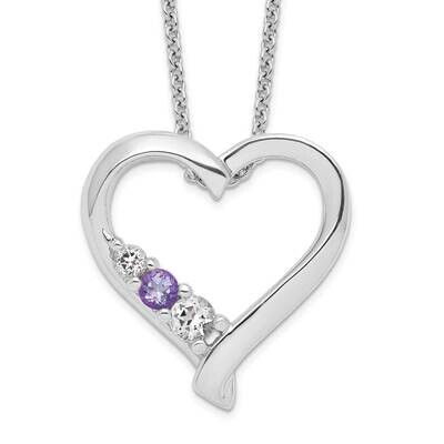 Survivor Clear &amp; Purple Swarovski Topaz Jessica Necklace Sterling Silver SV219SSPU-16, MPN: SV219SS…