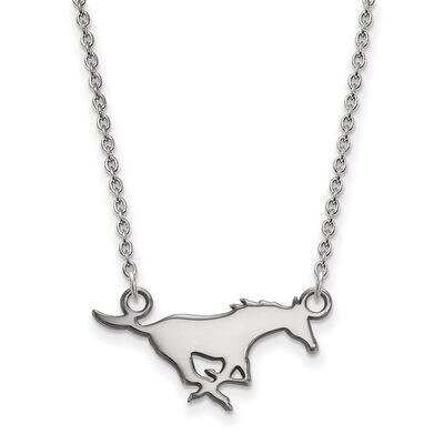 Southern Methodist University Small Pendant with Necklace Sterling Silver SS011SMU-18, MPN: SS011SM…