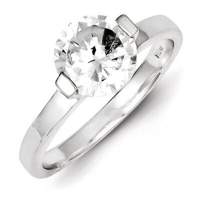 Sterling Silver Polished Diamond Ring QR4240-7