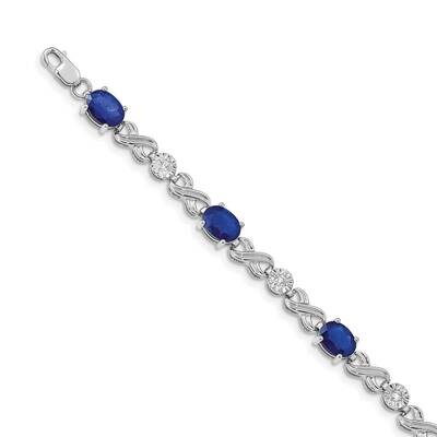 Sapphire Bracelet 14k White Gold Diamond BM4490-SA-020-WA, MPN: BM4490-SA-020-WA, 886774277646