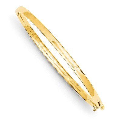 3.6mm Polished Solid Hinged Bangle Bracelet 14k Gold XB251, MPN: XB251, 886774123509