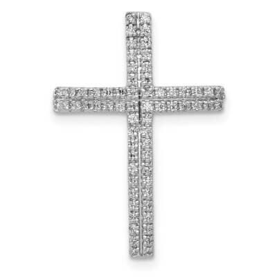1/4Ct. Diamond Cross Chain Slide 14k White Gold PM5140-025-WA, MPN: PM5140-025-WA, 813455010902