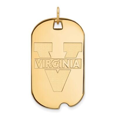 University of Virginia Large Dog Tag Gold-plated Silver GP028UVA, MPN: GP028UVA, 886774932255