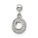 Letter O Charm Sterling Silver Dangle QMM190O, MPN: QMM190O,