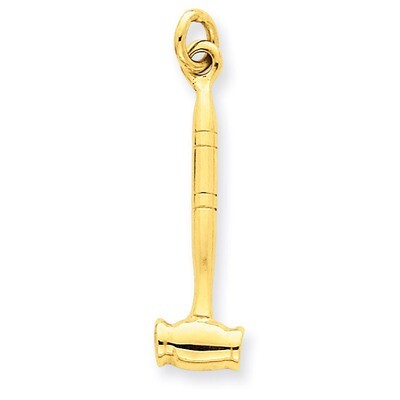 3-D Gavel Charm 14k Gold A4116, MPN: A4116, 883957853758