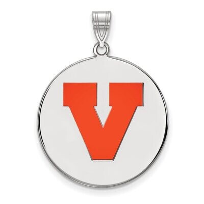 University of Virginia Extra Large Enamel Disc Pendant Sterling Silver SS078UVA, MPN: SS078UVA, 886…
