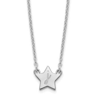Initial Star Necklace Sterling Silver Rhodium-plated XNA1350SS, MPN: XNA1350SS,