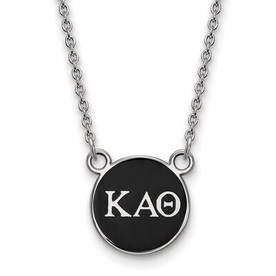 Kappa Alpha Theta Extra Small Enameled Pendant with 18 Inch Chain Sterling Silver SS029KAT-18, MPN:…