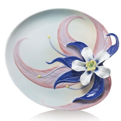 Franz Porcelain Columbine Wildflowers Dessert Plate FZ02088, MPN: FZ02088,