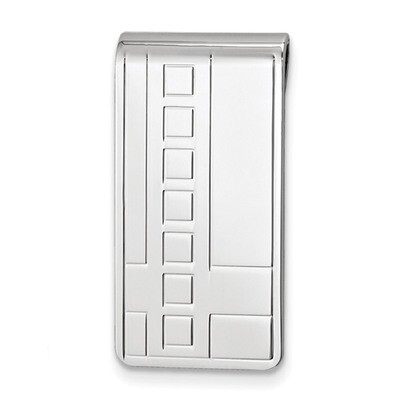 Deco Pattern Money Clip Silver-tone GM16797, MPN: GM16797, 788089133252