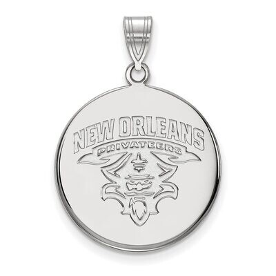 University of New Orleans Large Disc Pendant 10k White Gold 1W021UNO, MPN: 1W021UNO, 886774782874