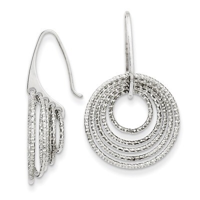 Circles Dangle Earrings Sterling Silver Rhodium-plated QE8902, MPN: QE8902, 886774749891