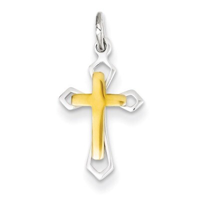 Vermeil Cross Pendant Sterling Silver QC7921, MPN: QC7921, 883957488745