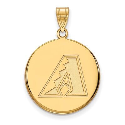 Arizona Diamondbacks Large Disc Pendant 14k Yellow Gold 4Y015DIA, MPN: 4Y015DIA, 886774873206