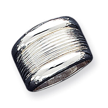 Ridged Ring Sterling Silver QR497-6