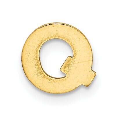 Die Struck Letter Q 14k Yellow Gold YG2221Q, MPN: YG2221Q,