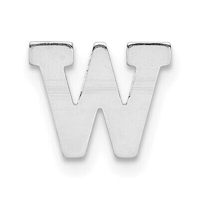 Die Struck Letter W 14k White Gold WG2221W, MPN: WG2221W,