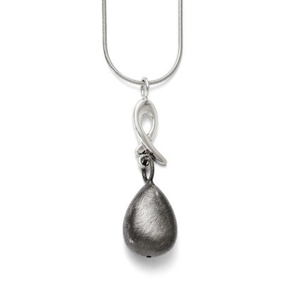 Leslie&#39;s Rhodium-plated Polished and Scratch Finish Pendant - Sterling Silver HB-QLF294, MPN: QLF29…