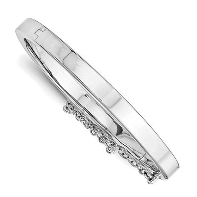 Safety Hinged Child&#39;S Bangle Sterling Silver Rhodium-Plated Polished QB804, MPN: QB804, 191101389078