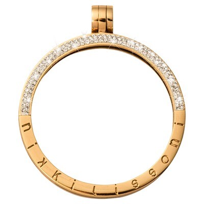 Nikki Lissoni Gold-Plated Pendant with Swarovski Stones 45mm Coin Holder P08GL, MPN: P08GL, 8718819…