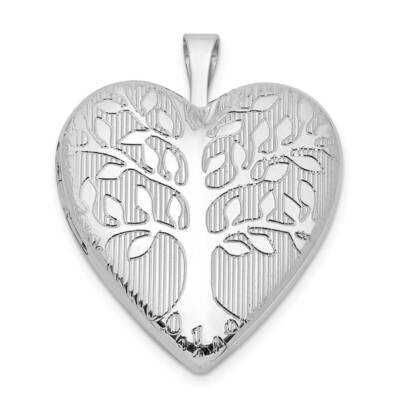 Tree Design Heart Locket Sterling Silver Rhodium-plated QLS914, MPN: QLS914, 883957955612