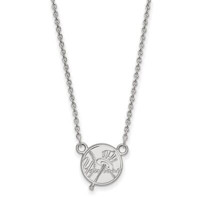 New York Yankees Small Pendant with Chain Necklace 14k White Gold 4W059YAN-18, MPN: 4W059YAN-18, 88…