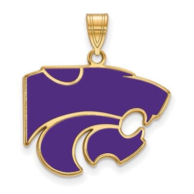 Kansas State University Large Enamel Pendant Gold-plated Silver GP032KSU, MPN: GP032KSU, 8867749350…