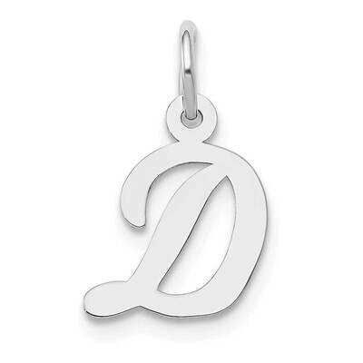 Script Initial D Charm 10k White Gold Small 10YC659D, MPN: 10YC659D,