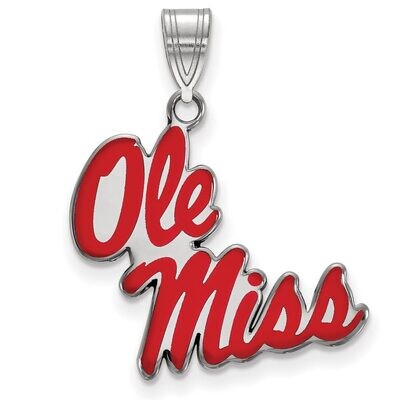 University of Missisippi Large Enamel Pendant Sterling Silver SS057UMS, MPN: SS057UMS, 886774712246
