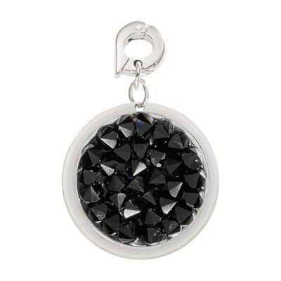 Nikki Lissoni Black Swarovski Rock Crystal Charm Silver-Plated 20mm D1090SM, MPN: D1090SM, 87188192…