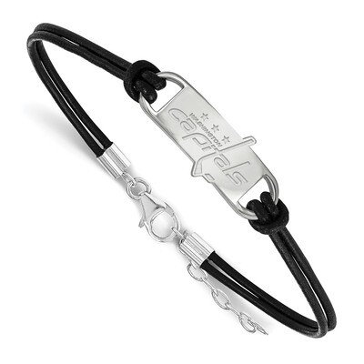 Washington Capitals Small Center Leather Bracelet Sterling Silver SS032CAP-7, MPN: SS032CAP-7, 1911…