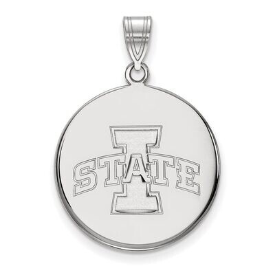 Iowa State University Large Disc Pendant Sterling Silver SS041IAS, MPN: SS041IAS, 886774686516