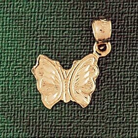 Dazzlers Jewelry Butterfly Pendant Necklace Charm Bracelet in Yellow, White or Rose Gold 3131, MPN:…