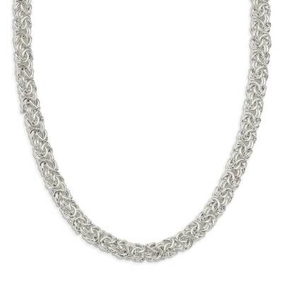 Byzantine Link Necklace Sterling Silver Polished QG5598-20, MPN: QG5598-20, 191101481352