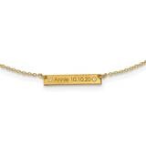 Brushed 1 Station with Diamond Necklace Sterling Silver Gold-plated XNA1177/1GP, MPN: XNA1177/1GP,