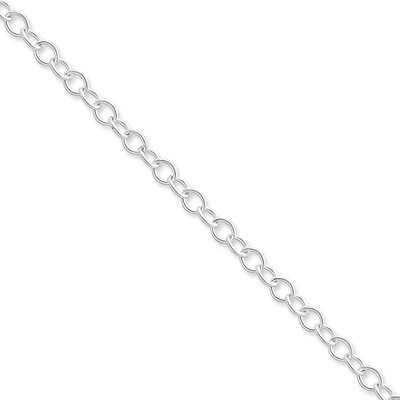 20 Inch 5.3mm Oval cable chain Sterling Silver QFC95-20, MPN: QFC95-20, 883957944807
