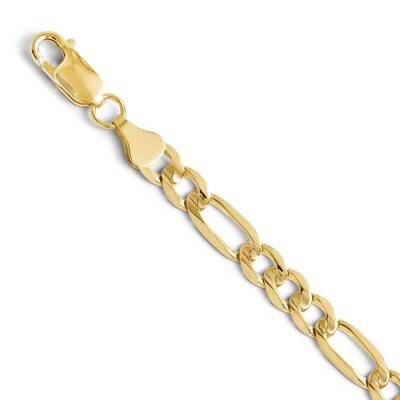 Leslie&#39;s 6.0mm Concave Figaro Chain 24 Inch - 10k Gold HB-8102-24, MPN: 8102-24, 886774542607