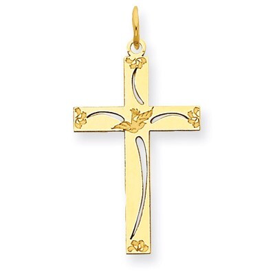 Laser Designed Cross Charm 14k Gold XR1049, MPN: XR1049, 886774131115